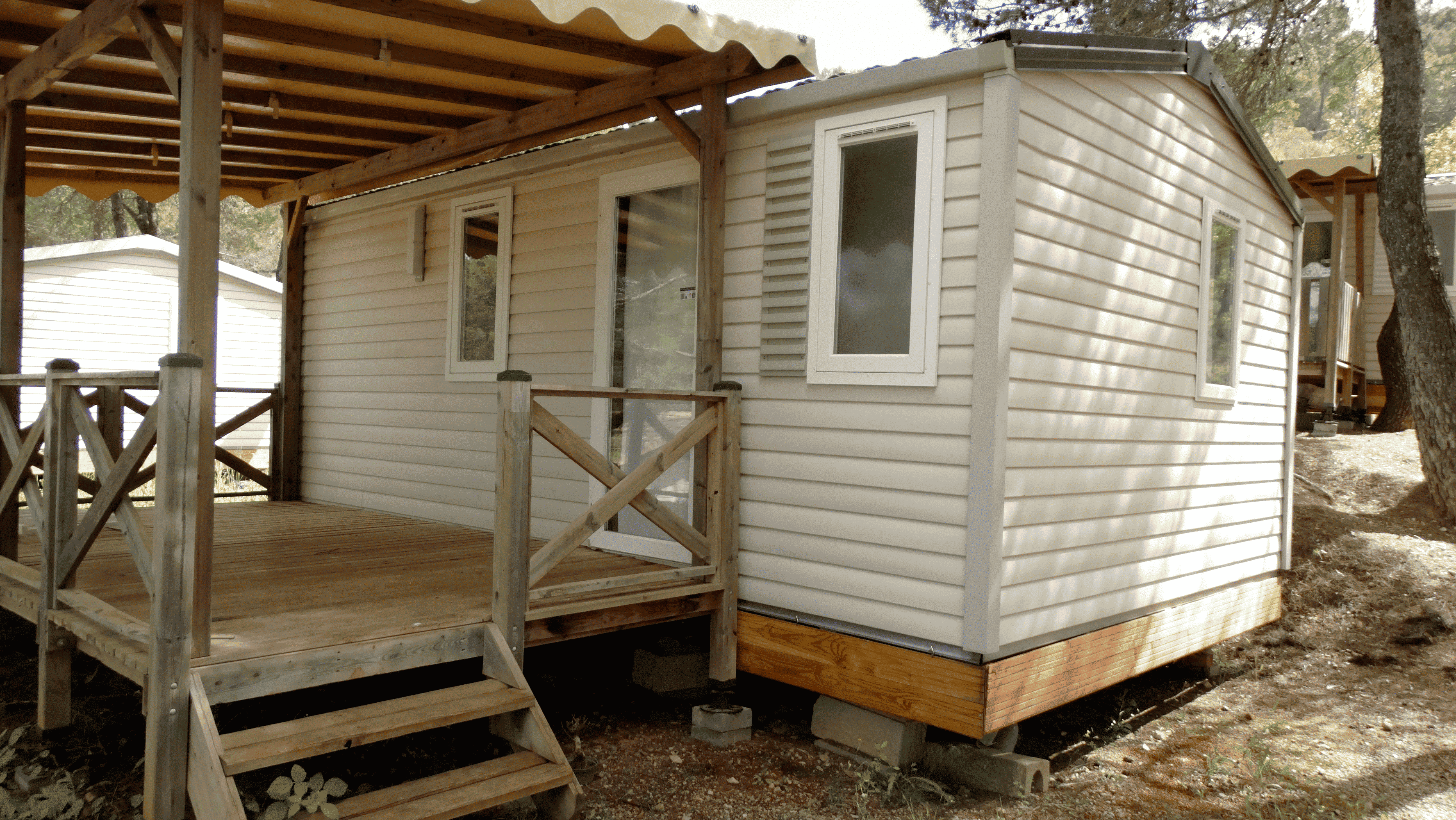 Mobilhome Confort Venus 23m²  Terrasse