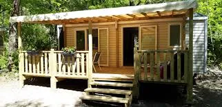 Location - New // Mobil Home Premium 32 M2 2 Chambres Clim Tv Lave Vaisselle - Flower Camping Les Cadenières