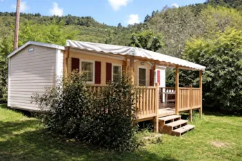 Mietunterkunft - New // Mobilheim Premium 32 M2 2 Zimmer Klima Tel Geschirrspüler - Flower Camping Les Cadenières