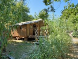 Mietunterkunft - Holzhütte Bellande** 2 Zimmer - Camping Sandaya Maguide