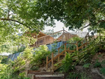 Mietunterkunft - Holzhütte Leden**** 3 Zimmer 1 Badezimmer - Klimaanlage - Camping Sandaya Maguide