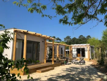 Mietunterkunft - Cottage Tiaré Trio Plage Premium 4 Zimmer / 4 Badezimmer - Klimaanlage - Camping Sandaya Maguide
