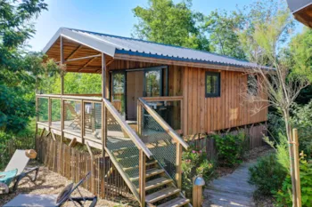 Mietunterkunft - Holzhütte Résinier Premium 2 Zimmer 1 Badezimmer - Klimaanlage - Camping Sandaya Maguide