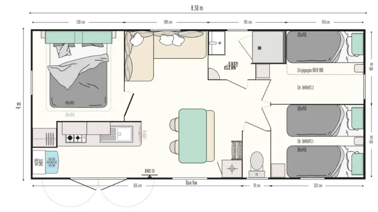 Mobil-Home 3 Chambres