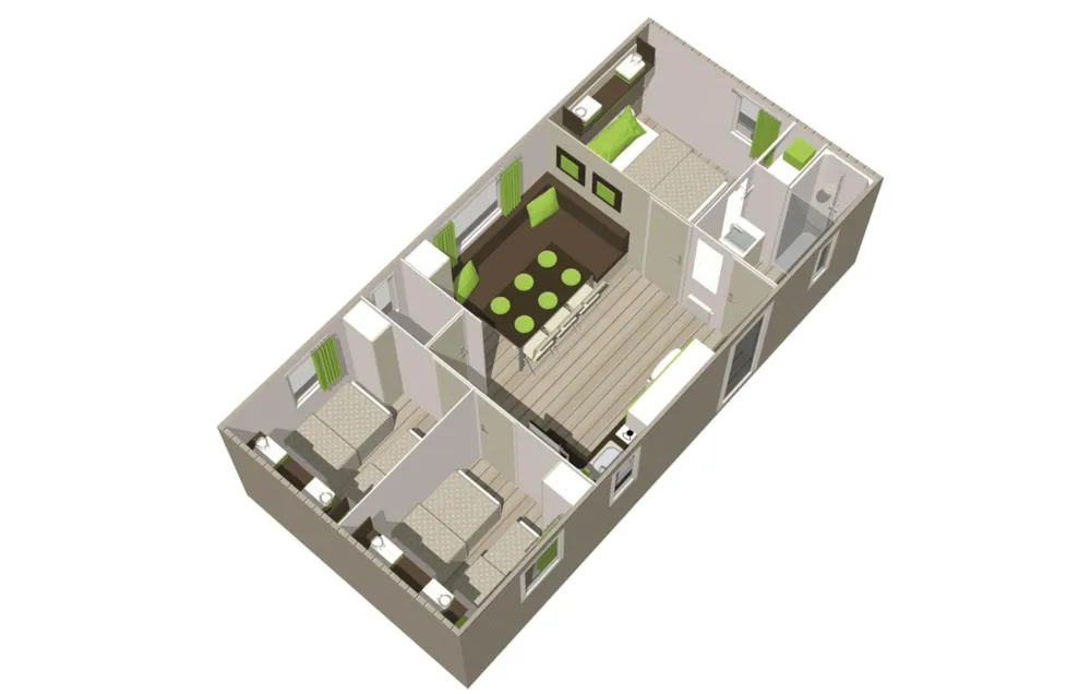 Location - Cottage Evasion - 3 Chambres - Camping Seasonova Etennemare