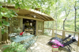 Location - Eco-Lodge 2 Chambres - 32M² - Terrasse 20M² - - Camping Les Restanques