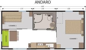 Mobile Home Privilège adapted to the people with reduced mobility (2 bedrooms) 32 m²