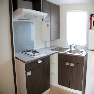 Cottage Excellence+ (2 bedrooms / 2 bathrooms) 33m² + wooden terrace (- 4 years)