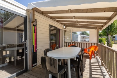 Mobile Home Privilège (2 bedrooms) 24-28m² + wooden terrace (new 2016 - 10 years)
