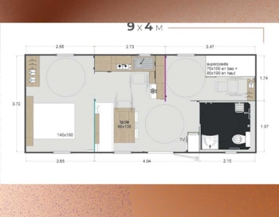 LODGE adapted for people with reduced mobility - TV — 2