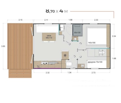 LODGE 2 bedrooms - TV — 2