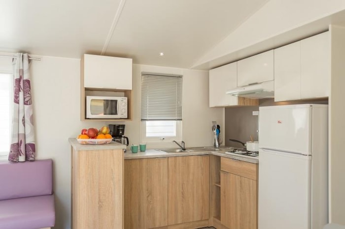 Mobil-Home Confort 2 Chambres Avec Terrasse En Bois Semi Couverte