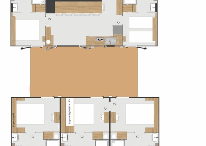 Mobil-Home Tribu - 5 Chambres