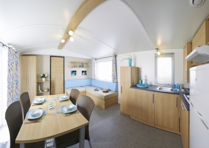 Mobil-Home Privilège 3 Chambres Avec Terrasse En Bois Semi Couverte