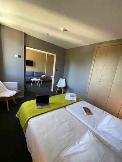 room in a stopover gite with breakfast served from 8 a.m. sheets and towels not provided