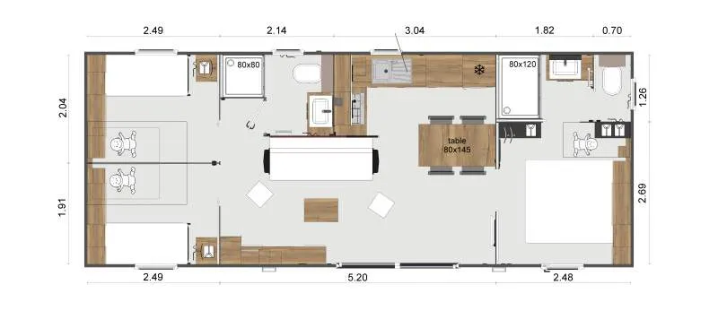 Exclusif 3Ch 2Sdb Clim Tv Lv Wifi  Terrasse Village Western