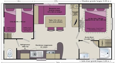 Mobile-home 2 bedrooms — 8