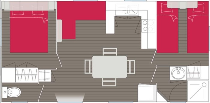 Mobil Home 2 Ch Détente Louisiane