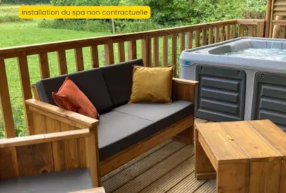 Cottage Premium 40M² Spa Privé - Vue Nature  - 3 Ch - Tv - 2 Sdb - Borne Recharge -