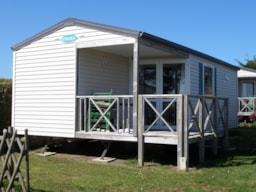 Location - Mobil-Home Ophea 27 M² / 2 Chambres - Terrasse Couverte Petite Vue Mer - Camping LE VARLEN