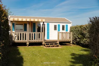 Mietunterkunft - Mobilheim Eco - 2 Schlafzimmer - Halbüberdachte Terrasse - Camping LE VARLEN