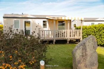Mietunterkunft - Mobilheim Confort - 3 Schlafzimmer - Halbüberdachte Terrasse - Camping LE VARLEN