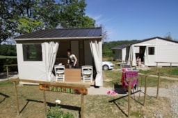 Mietunterkunft - Mobilheim Tithome 2 Zimmer 21M² - Camping DOMAINE DE KERELLY