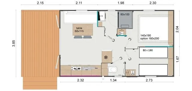 Mobilhome Vénus 2 Chambres 30M². Tarif À Partir De ...