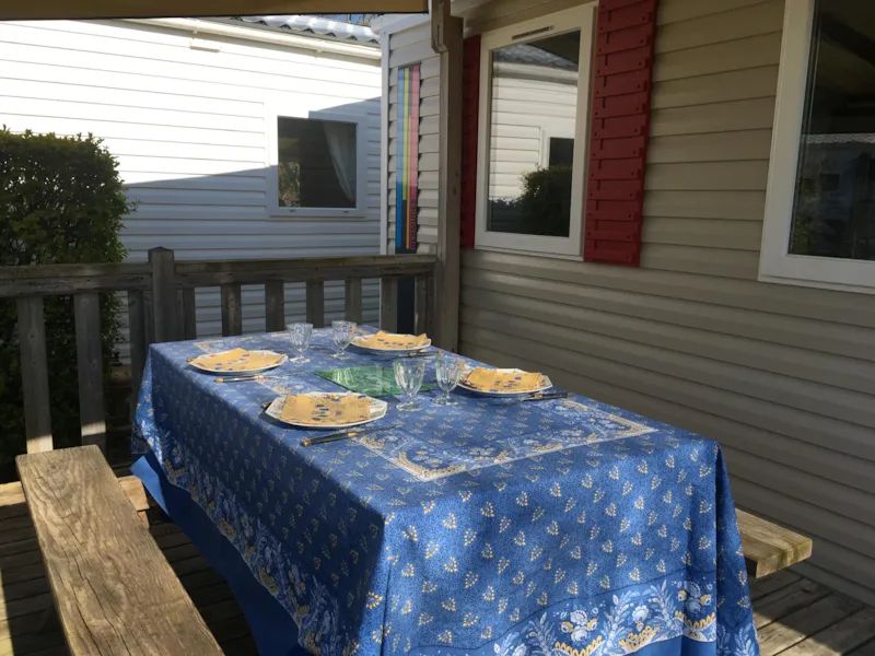 Mobil-Home Bermudes Trio 3 Chambres  32 M2 Avec Terrasse 15M2 Semi Couverte