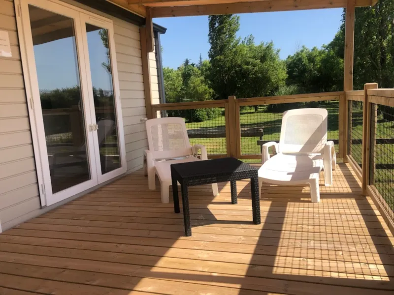 Mobil-Home 2 Chambres Premium 32M2 Avec Terrasse Couverte De 18M2 Lave Vaisselle ,2 Transats
