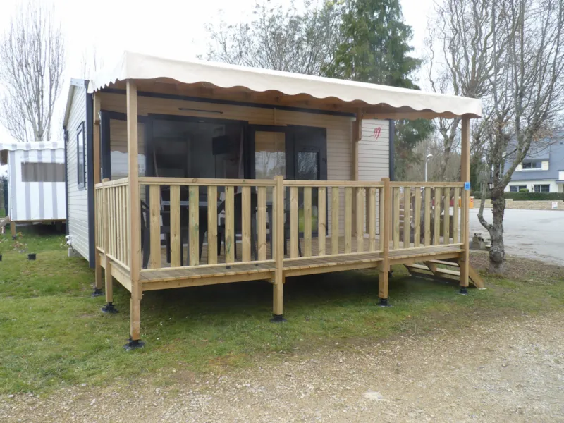 Mobil-Home Solo 1 Chambre Premium 22M2 Avec Terrasse Couverte 10M2 (Lit 160 * 200)