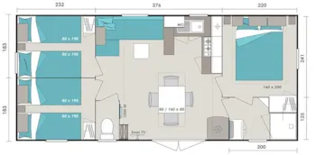 Location - Mobil Home Super Cordélia (Samedi) - Camping GOH VELIN