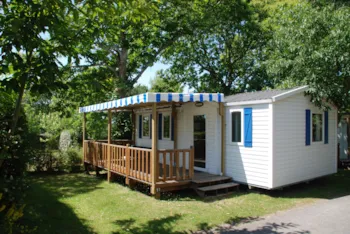 Mietunterkunft - Mobilheim Carnac Confort 32M² (3 Schlafzimmer - 6/7 Personen) Überdachte Terrasse + Fernsehen - Flower Camping La Blanche Hermine