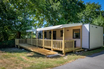 Mietunterkunft - Mobilheim Berric Premium (3 Schlafzimmer) 44M² Behindertengerecht +Überdachte Terrasse - Flower Camping La Blanche Hermine