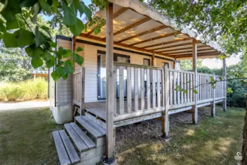 Mietunterkunft - Mobilheim Kervoyal Confort 27M² (2 Schlafzimmer) + Überdachte Terrasse + Tv - Flower Camping La Blanche Hermine