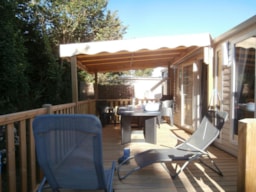 Mietunterkunft - Mobil-Home N°30 40M² Überdachte Terrasse - Camping  LES GOELANDS