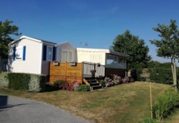 Location - Mobil-Home Parc N°8 -32M² Terrasse Vue Sur Les Marais - Camping  LES GOELANDS