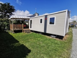 Mietunterkunft - Mobil-Home Tranquillou - 3 Zimmer + Terrasse - Camping  LES GOELANDS