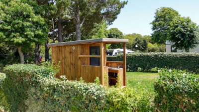 Premium pitch with individual toilet block — 1