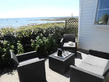 Mietunterkunft - Mobilheim Nautilhome 3 Schlafzimmer Meersicht - Camping PRESQU'ILE DE PENERF