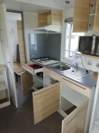 Mietunterkunft - Mobilheim Super Confort 3 Zimmer - Camping les Cigognes