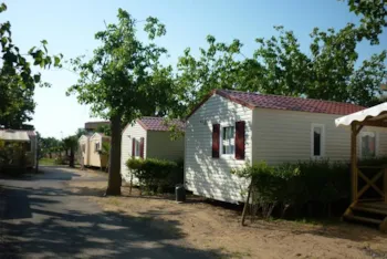 Mietunterkunft - Mobilheim Piscinois Confort 20.90M² - 2 Zimmer + Klimaanlage + Überdachte Terrasse - Camping Le Mas de la Plage