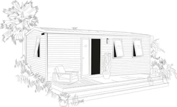 Mietunterkunft - Mobilheim Méditerranée 34M² - 2 Zimmer +  Terrasse - Camping Le Mas de la Plage