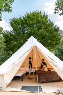 Location - Tente Trek 12.50M²  (2 Adultes + 2 Enfants) - Camping L'Escale de Loire