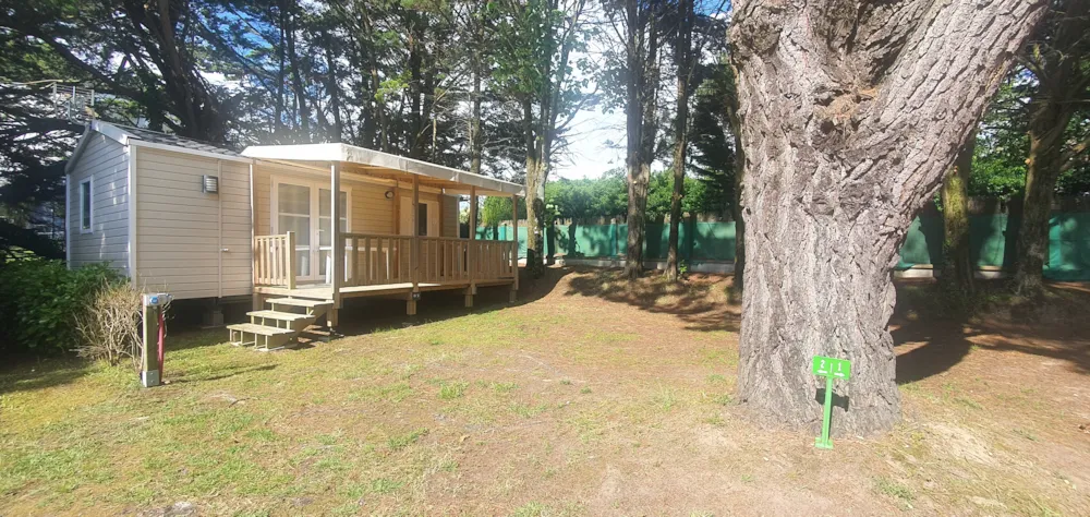 Location - Mobil-Home 4 Personnes 2 Chambres, Terrasse Couverte - Camping L'Evasion