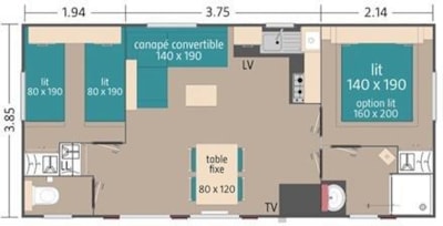 Mobile home 32 m²