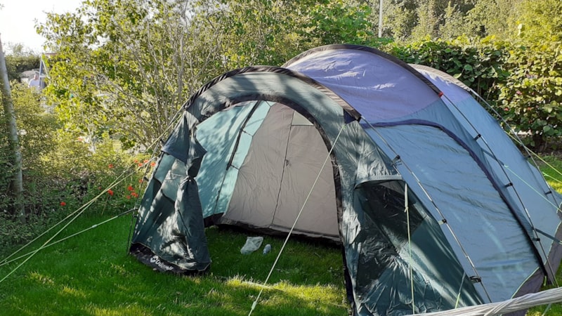 Tent pitch with electricity