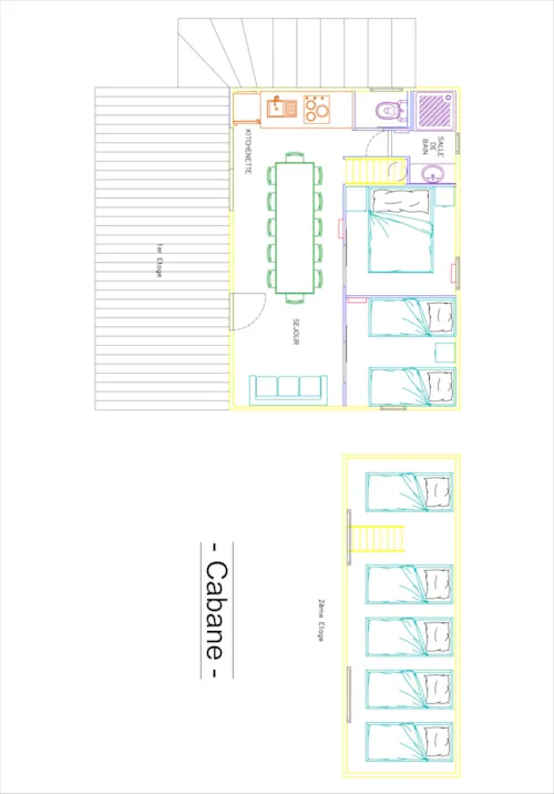 Location - Chalet Perché 2 Chambres + Mezzanine 35M² - image n°9 - Camping Kanopée Village