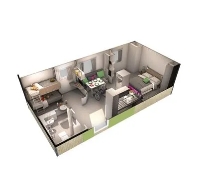 Location - Mobil-Home Lodge Pmr - image n°6 - Camping Kanopée Village