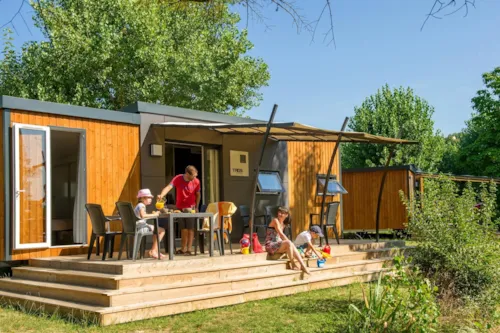 Location - Mobil-Home Lodge Pmr - image n°1 - Camping Kanopée Village